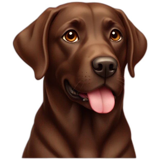 Labrador chocolat  emoji