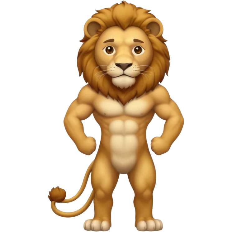 in lion family, only Father, full body. emoji