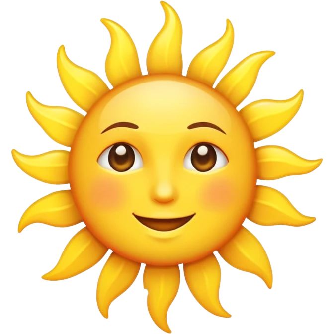 realistic sun emoji