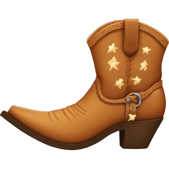 Cowgirl boot emoji