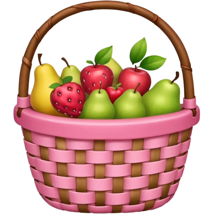 gingham pink basket   emoji