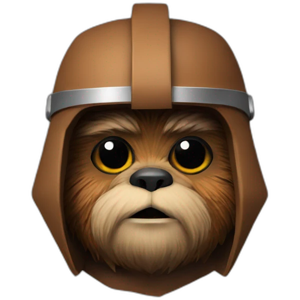 ewok in helmet emoji