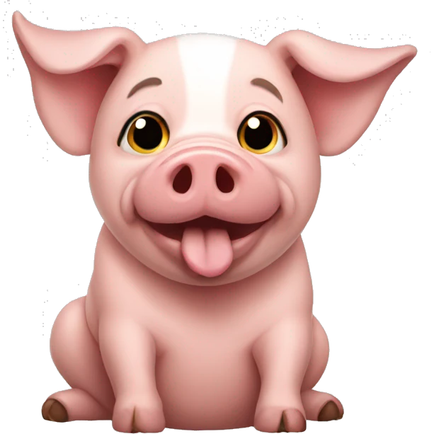 Pig with dog emoji