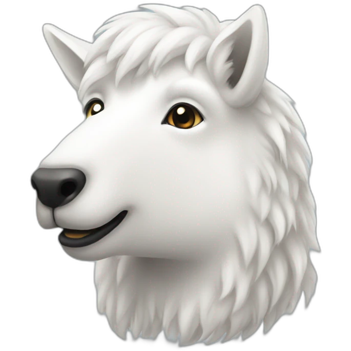 White alpaga corp emoji