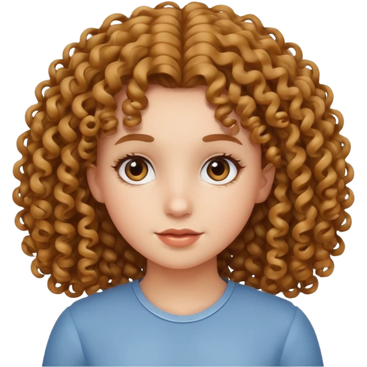 Clean girl with cirly hair emoji