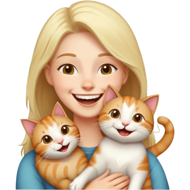 laughing with cat emoji