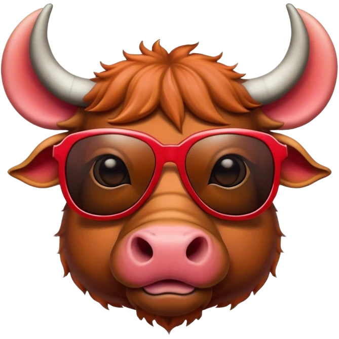 red water buffalo with sunglasses emoji
