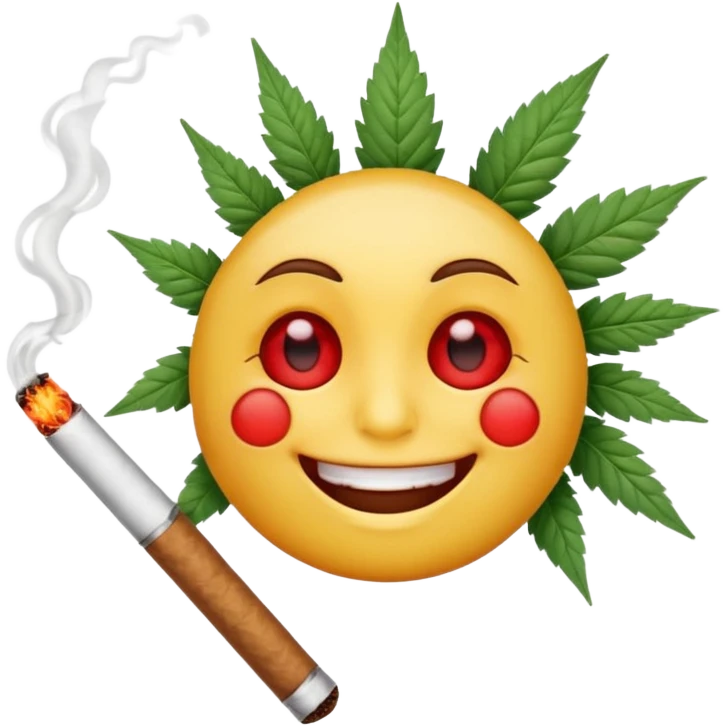 Emoji qui fume un joint  emoji