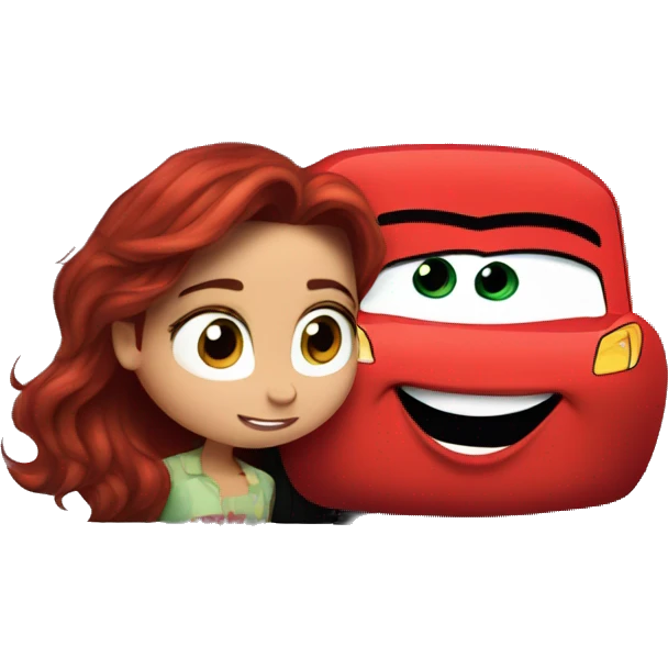 Lightning mcqueen kissing sally  emoji