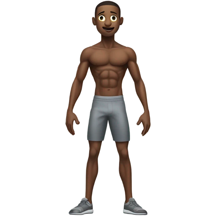 Super thin boy fitness funny  body emoji