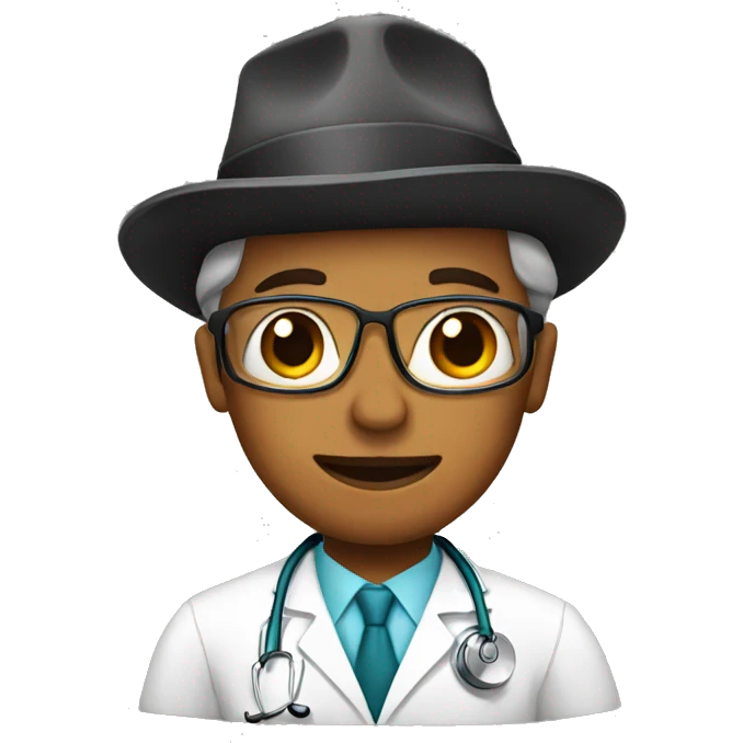 Doctor with a hat emoji