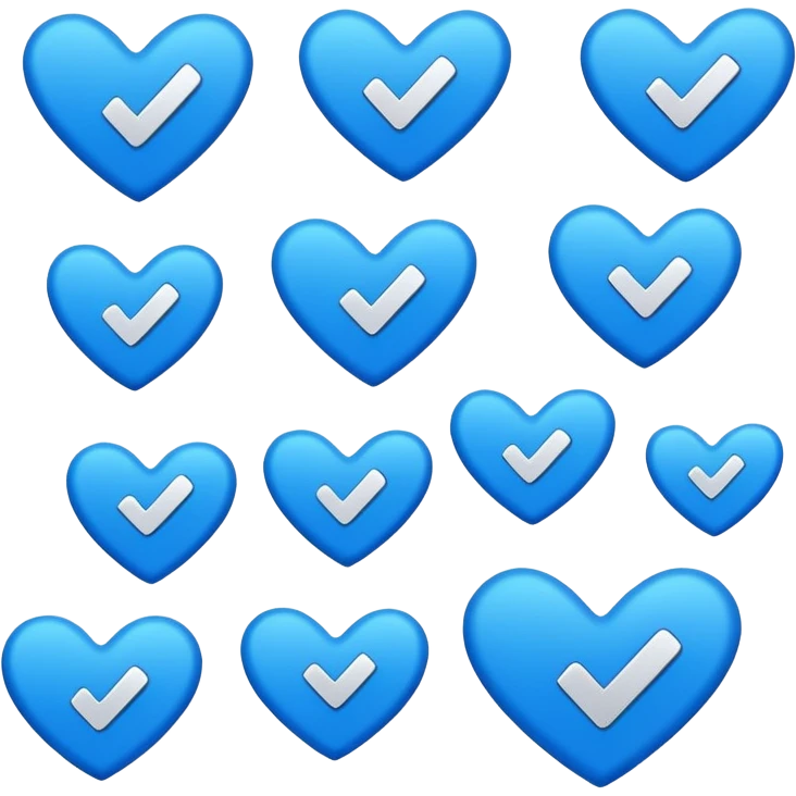 Blue ticks emoji