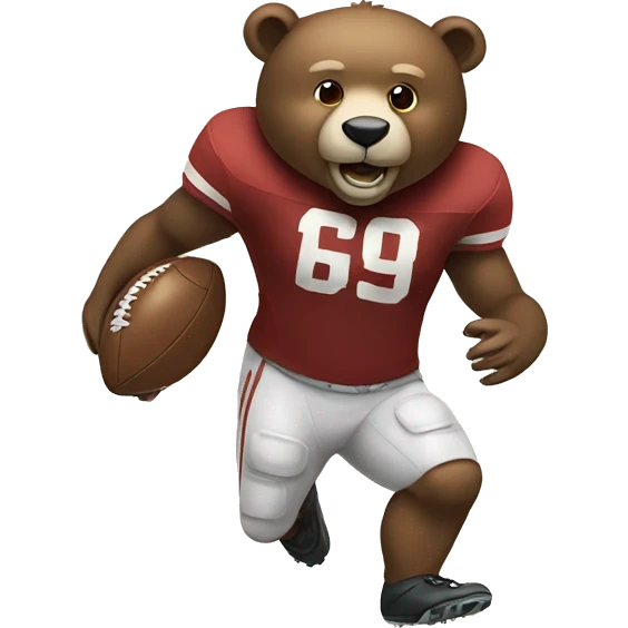 bear playing football emoji