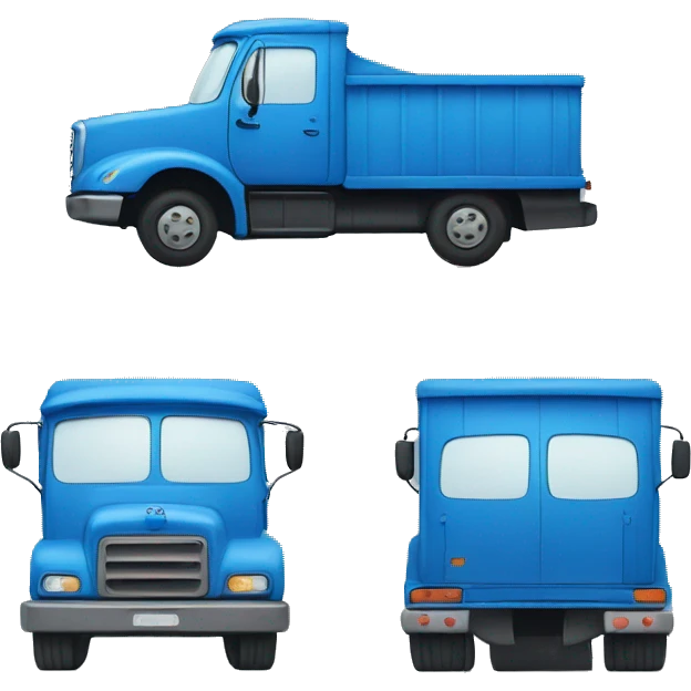 blue delievery truck emoji