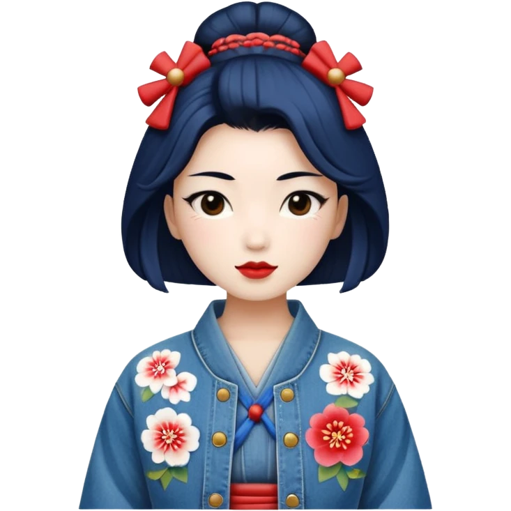 geisha denim jacket emoji