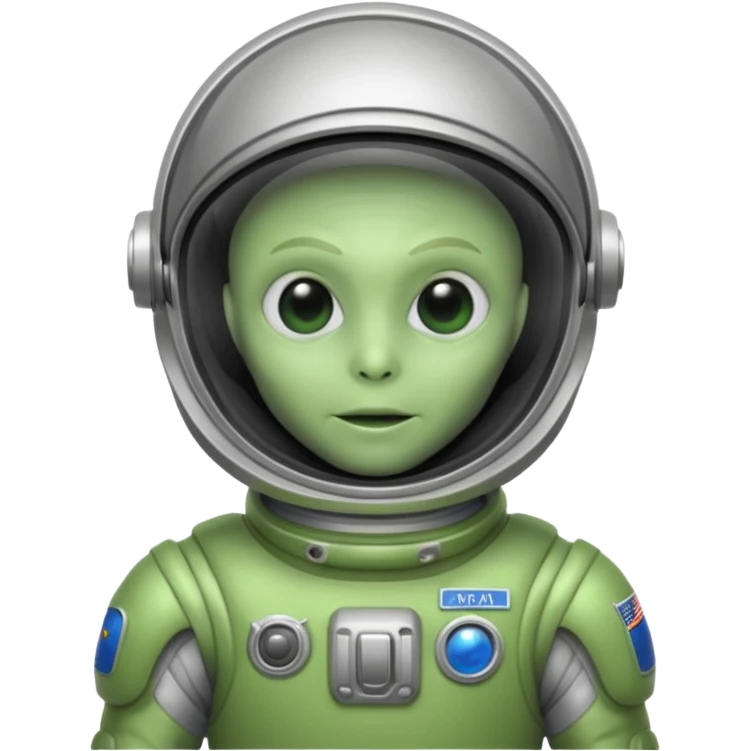 green alien silver Astronaut emoji