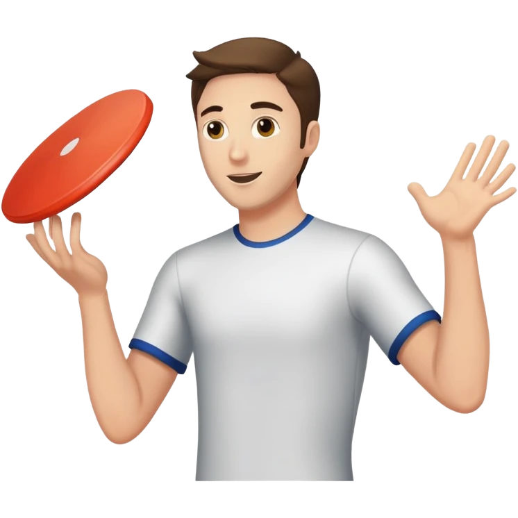Brett Buselli throwing a frisbee emoji