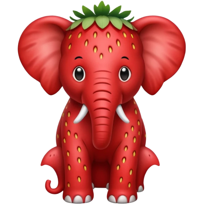 strawberry elephant emoji