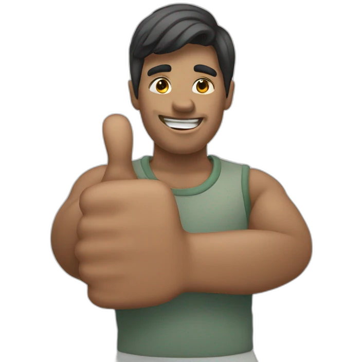 man with thumbs up emoji