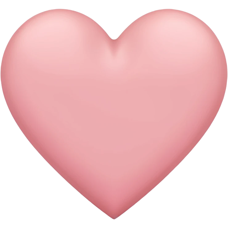 Light pink mattee iphone effect heart emoji