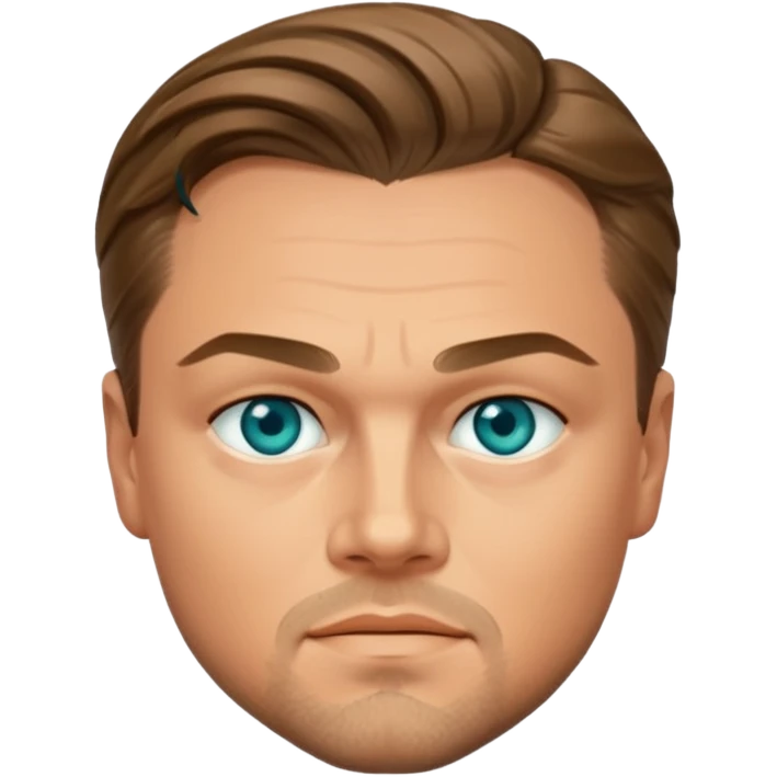 Leonardo DiCaprio with teal eyes emoji