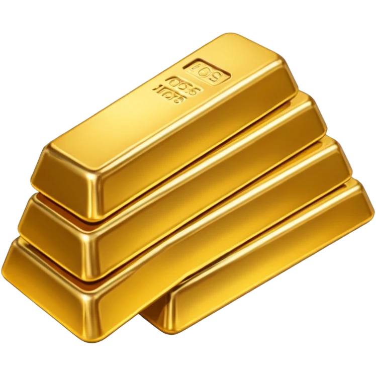multiple gold bar placed on each other emoji