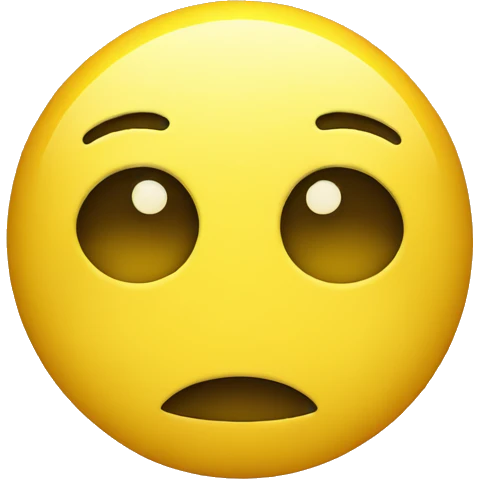 A yellow smiley sad emoji