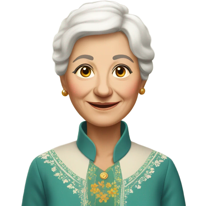 Florida Russian Grandma short hair emoji