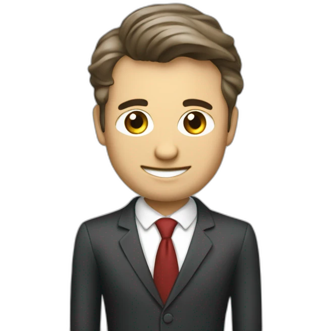 Create an emoji representing Frederic Leydier LinkedIn School to business relations emoji