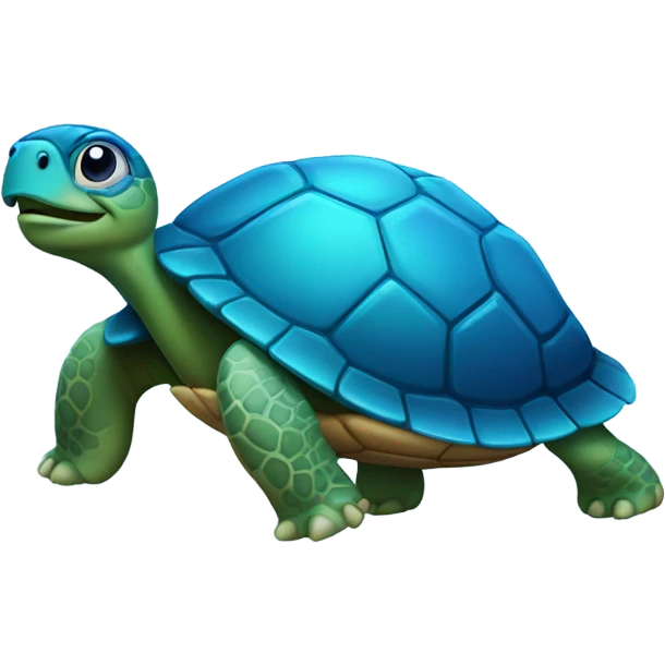 Turtle with blue shining shells emoji