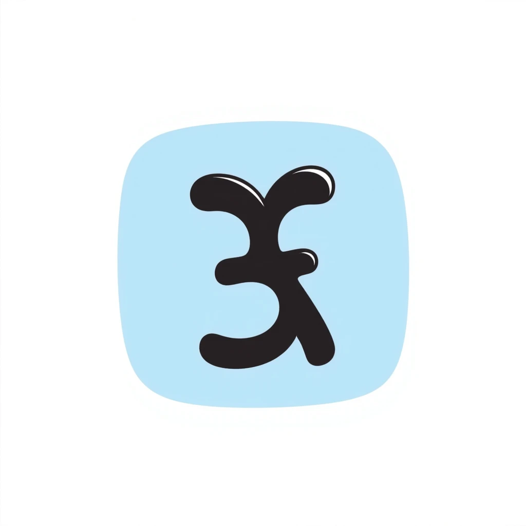 The Phoenician letter "𐤊" on a light blue circular background, Kaspa cryptocurrency logo emoji