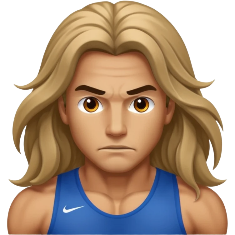 athlete with long hair emoji