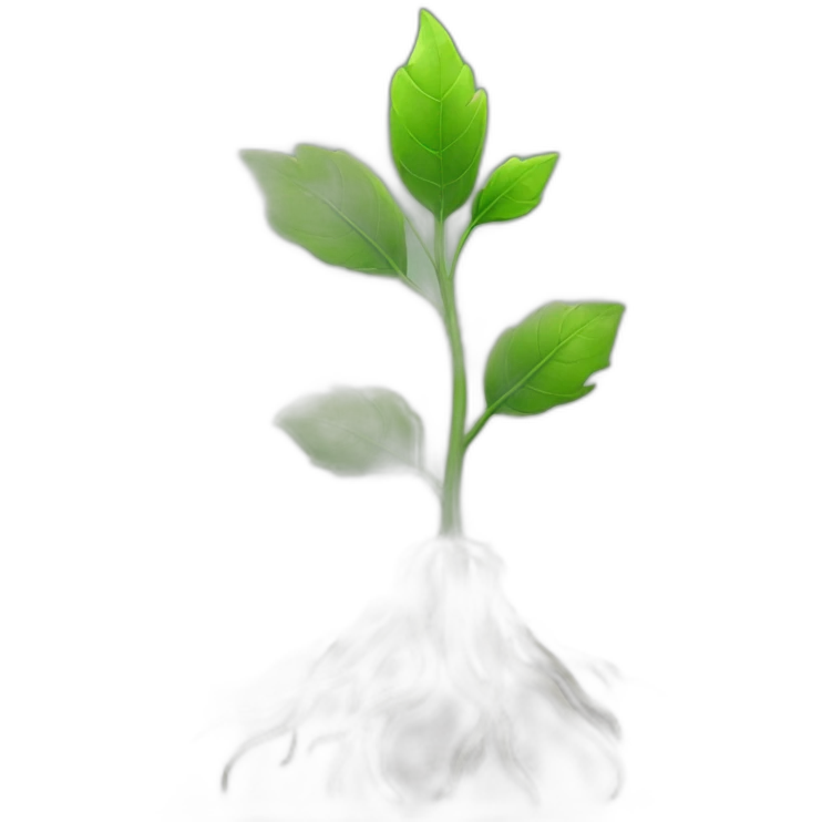 plant with root emoji