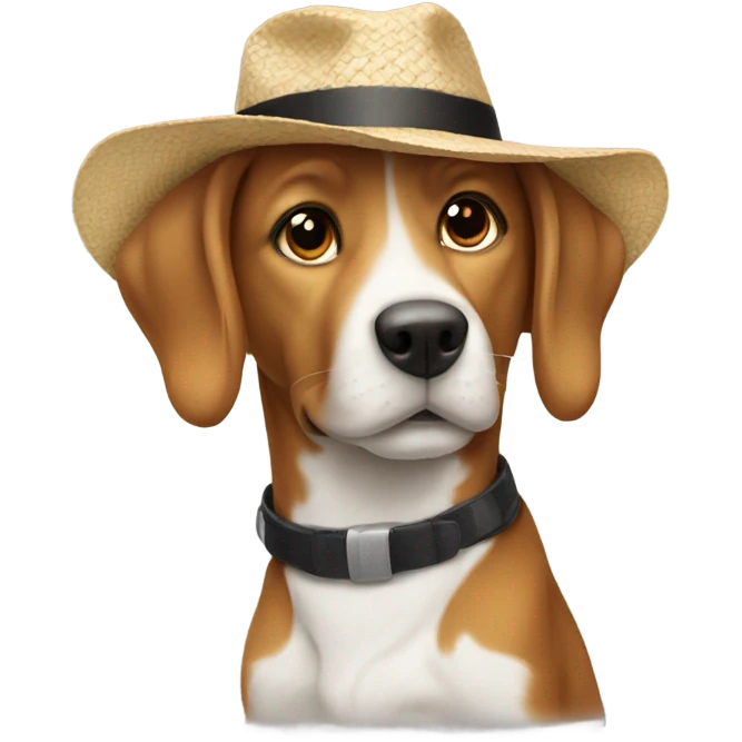 dog with hat emoji