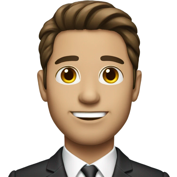 brunette man in suit  emoji