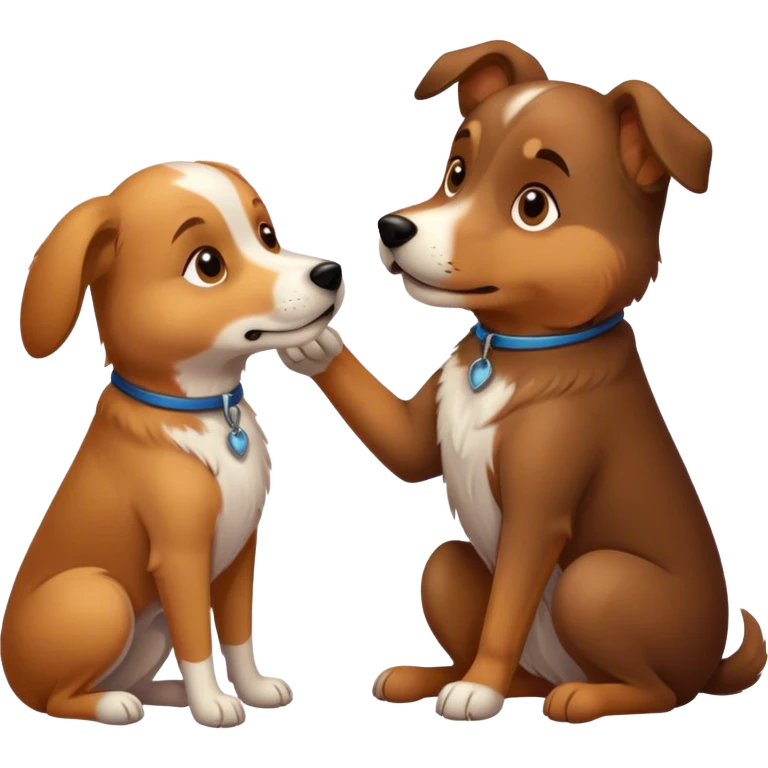 Dog on another dog emoji