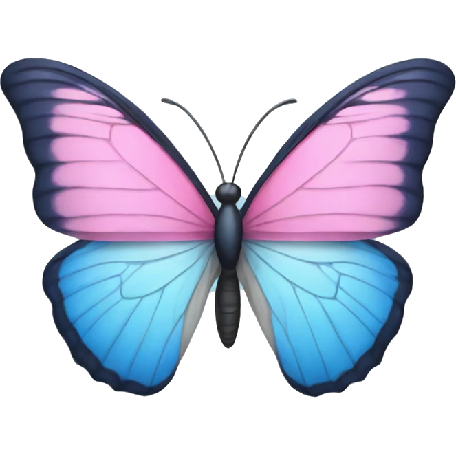pink and blue butterfly  emoji