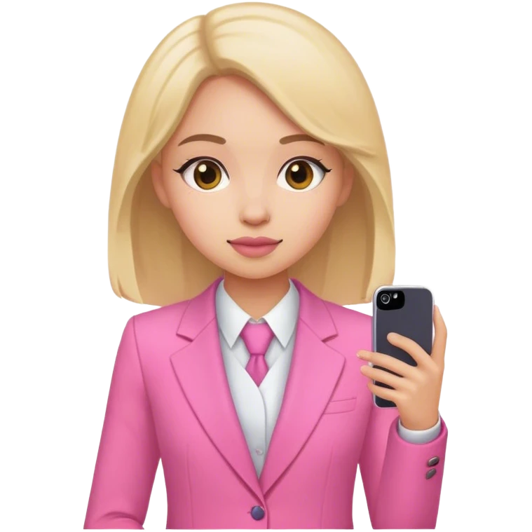 Brune girl pink suit IPhone emoji
