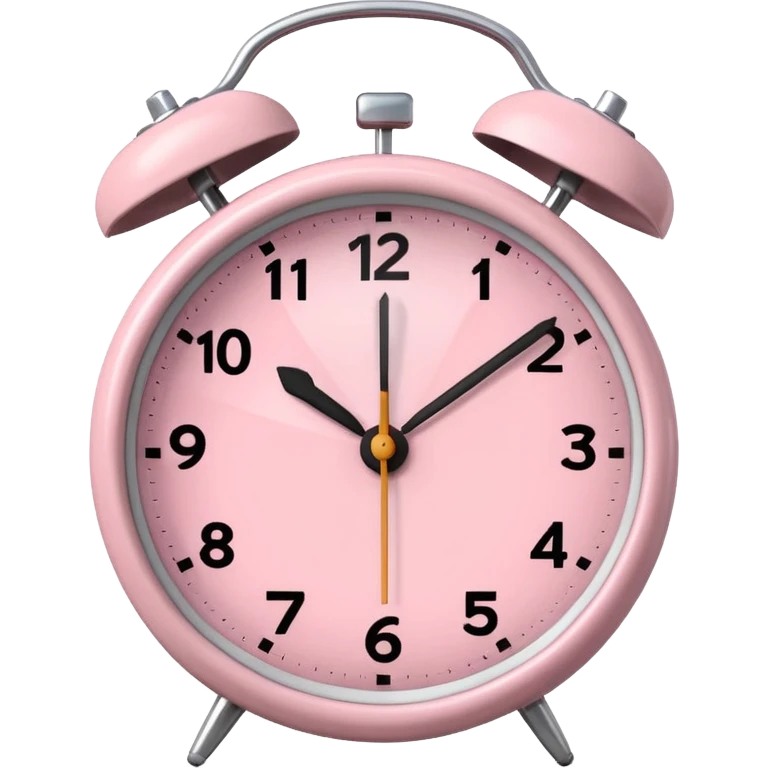 alarm oclock aesthetic and ios.18.1 and to show six in the morning color  light pink no hands clock alarm oclock emoji