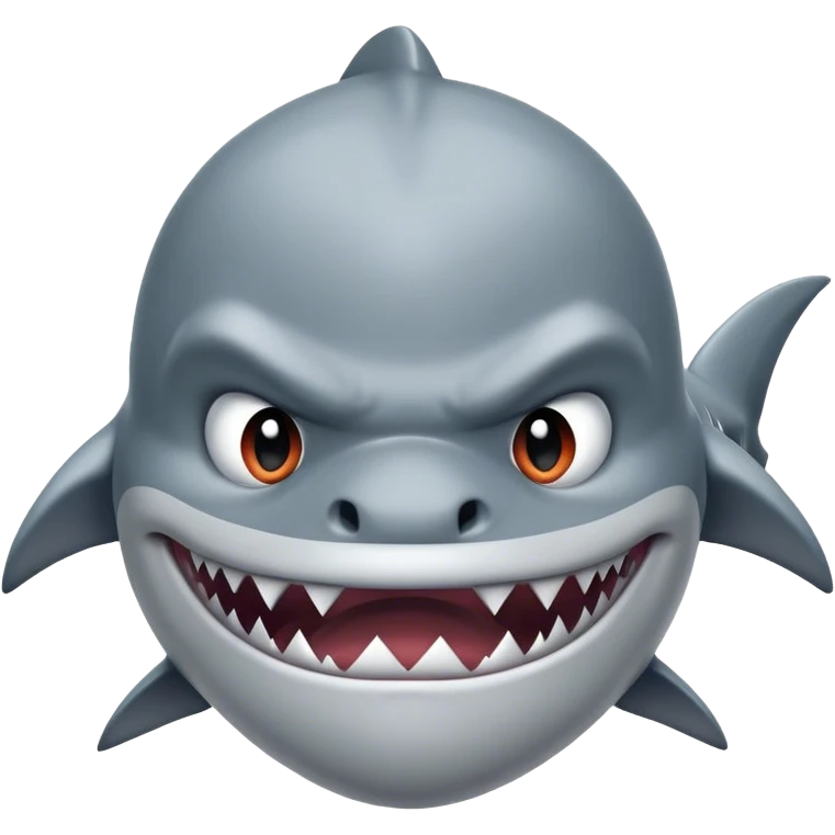 Frowning shark man emoji