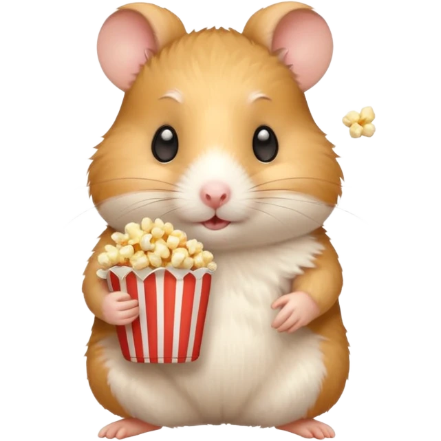 hamster holding pop corn emoji