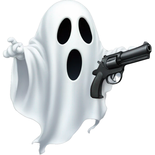 a ghost whith a gun emoji