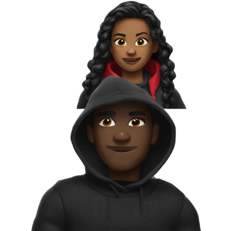 Black sweater on Spider- man emoji