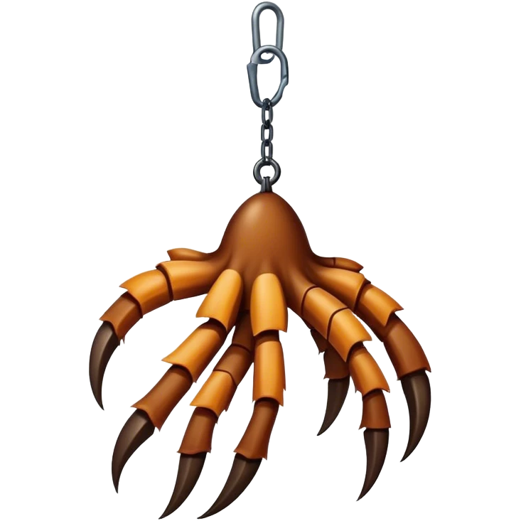 Brown claw with seven talons hanging downwards (not sentient) emoji