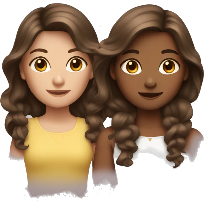 3 girls with brown hair emoji