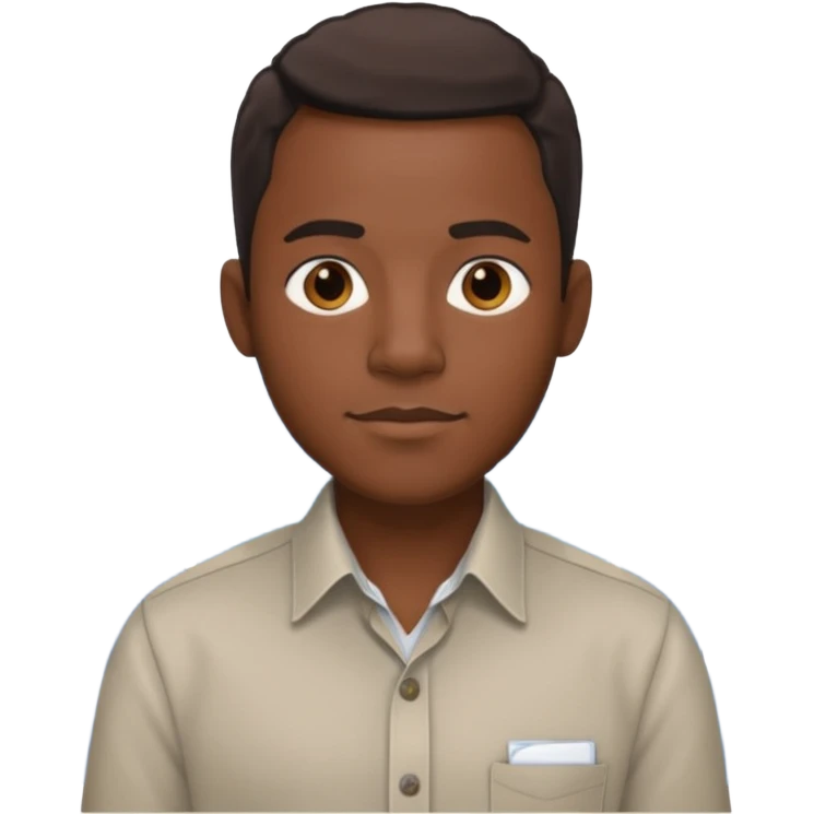stock trader, black man, in a shirt emoji