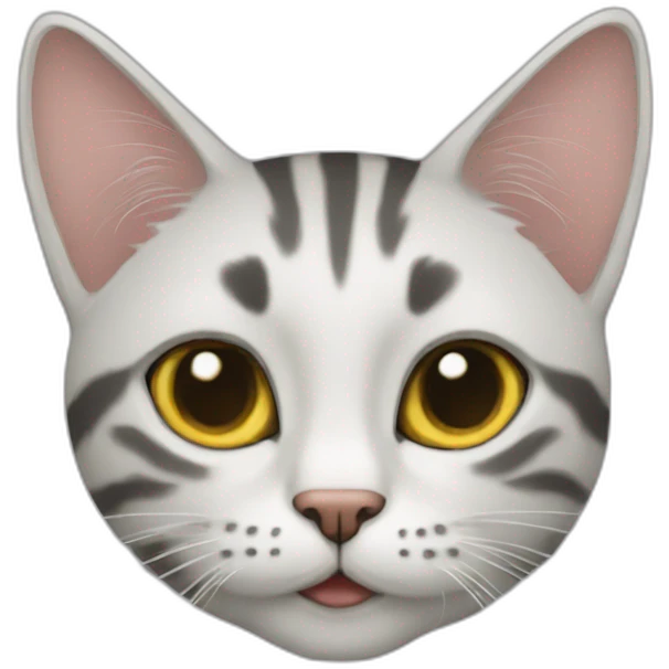 Котик ест emoji