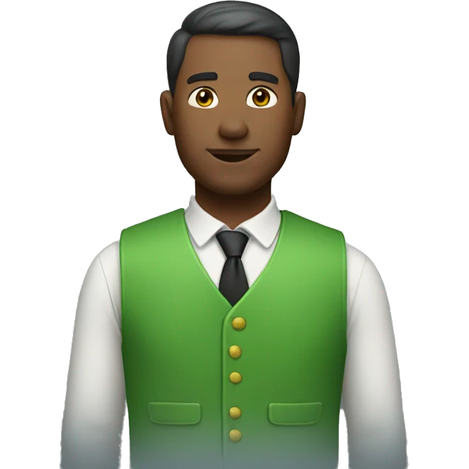 a man with a green vest emoji
