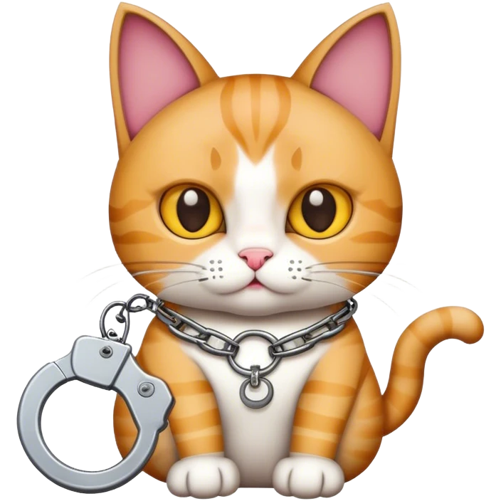 cat handcuff emoji