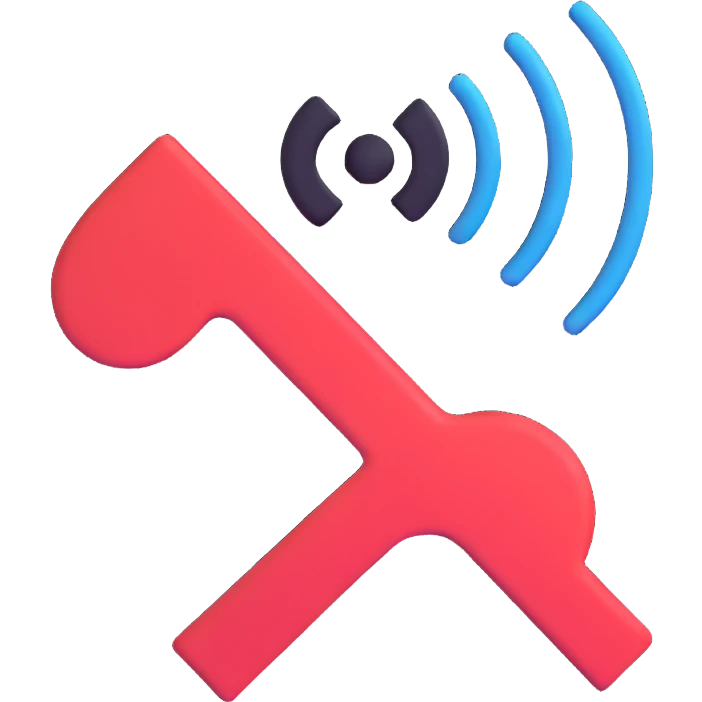 wifi icon with weak signal, 3D style emoji